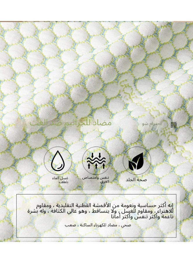 وسادة الحمل على شكل U للجسم بالكامل للنوم مع دعم الظهر والبطن والساقين بغطاء قطني ناعم وقابل للتنفس لراحة المرأة الحامل - Image 3